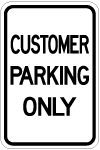 CUSTOMER PARKING ONLY signs Minnesota