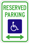 RESERVED PARKING sign R7-8e