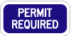 PERMIT REQUIRED plaque R7-8a