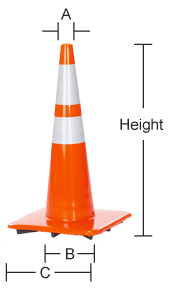Tri-glo traffic cone