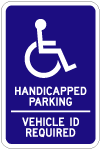 HANDICAPPED PARKING sign R7-8