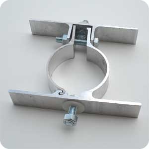 Double sided post sign clamp